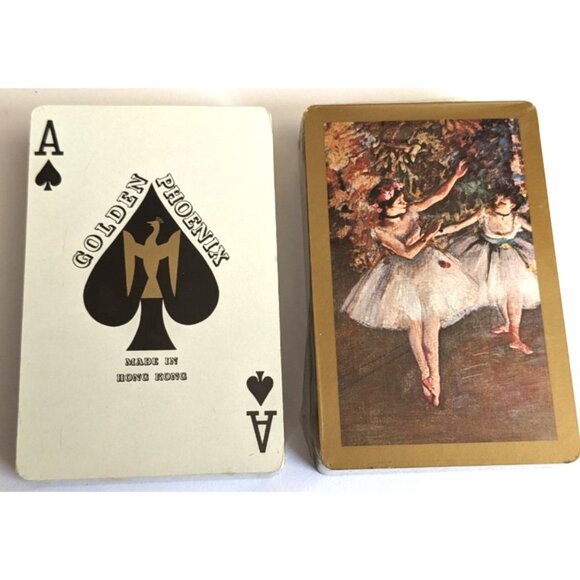 VTG Golden Phoenix Edgar Degas Ballet Series Playing Cards Sealed Lot Of 2 - Picture 4 of 5